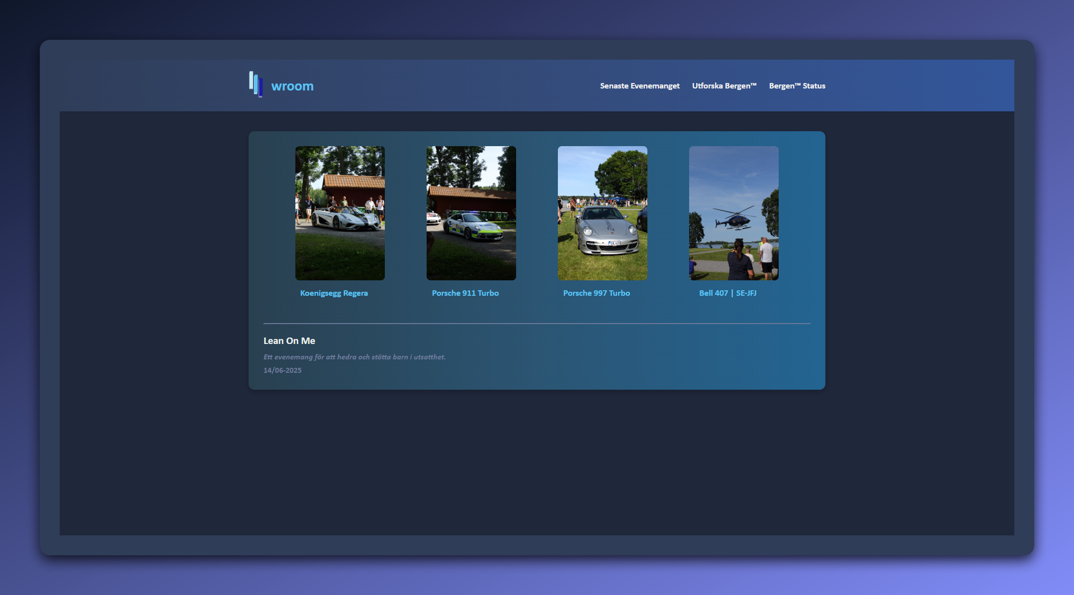 Wroom Vehicle Gallery